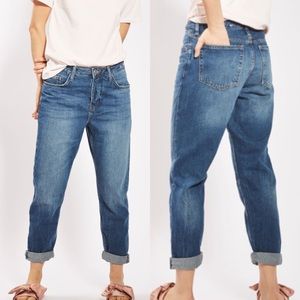 TOPSHOP Boyfriend Loose Hayden Moto Jeans